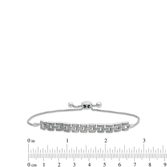 1/10 CT. T.w. Diamond Watch Band Bolo Bracelet in Sterling Silver - 9.5"
