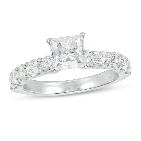 2 CT. T.w. Certified Princess-Cut Diamond Engagement Ring in 14K White Gold (I/Si2)