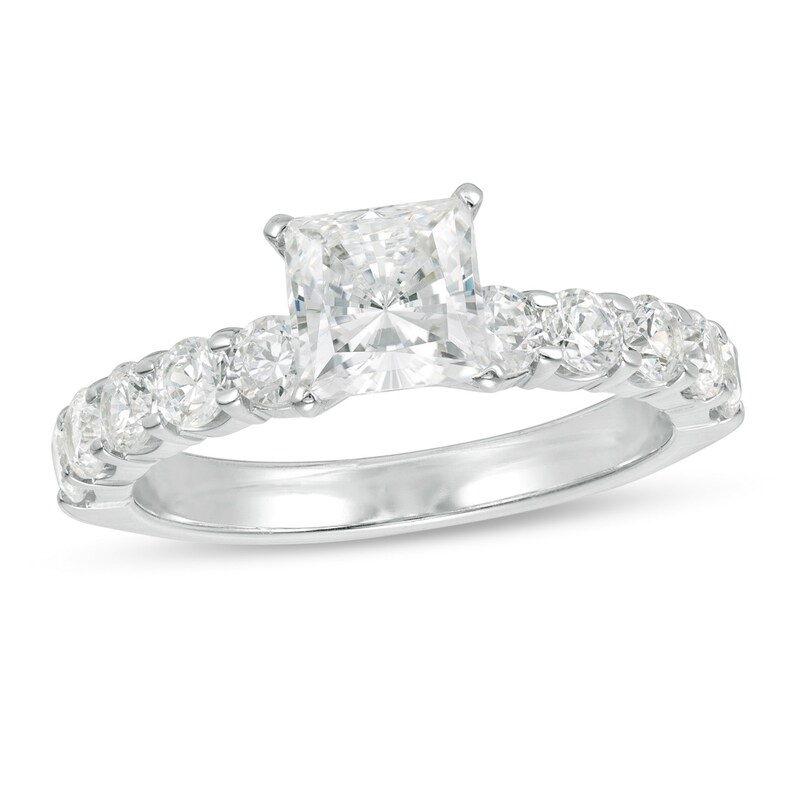 2 CT. T.W. Certified Princess-Cut Diamond Engagement Ring in 14K White Gold (I/SI2)