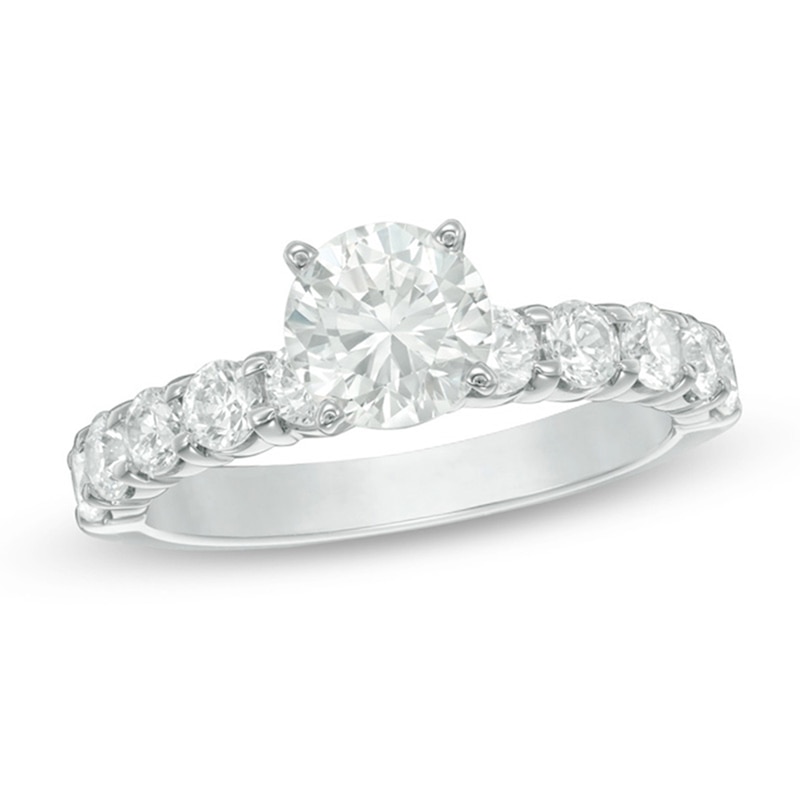 2 CT. T.W. Certified Diamond Engagement Ring in 14K White Gold (I/SI2)