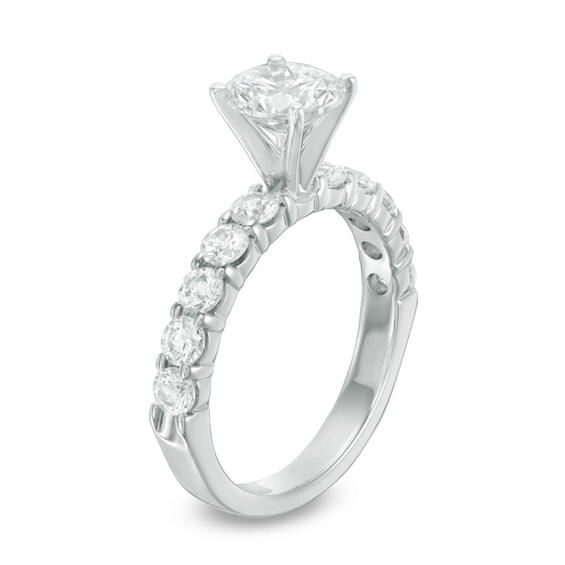 2 CT. T.w. Certified Diamond Engagement Ring in 14K White Gold (I/Si2)