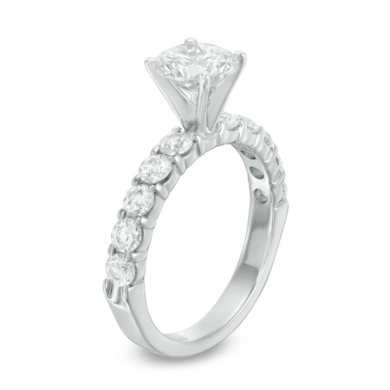 2 CT. T.W. Certified Diamond Engagement Ring in 14K White Gold (I/SI2)