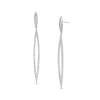 Thumbnail Image 1 of 3/4 CT. T.W. Diamond Elongated Open Marquise Dangle Drop Earrings in 10K White Gold