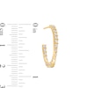 Thumbnail Image 3 of 1-1/2 CT. T.W. Certified Lab-Grown Diamond Curved Open Hoop Earrings in 14K Gold (F/SI2)