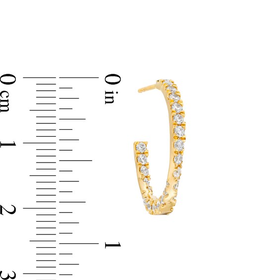 1-1/2 CT. T.w. Certified Lab-Grown Diamond Curved Open Hoop Earrings in 14K Gold (F/Si2)