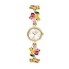 Thumbnail Image 1 of Ladies' Kate Spade Monroe Multi-Colored Crystal Gold-Tone IP Bracelet Watch with White Dial (Model: KSW1787)