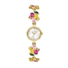 Thumbnail Image 0 of Ladies' Kate Spade Monroe Multi-Colored Crystal Gold-Tone IP Bracelet Watch with White Dial (Model: KSW1787)