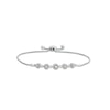 Thumbnail Image 0 of 1/2 CT. T.W. Diamond Frame Five Stone Station Bolo Bracelet in 10K White Gold - 9.5"