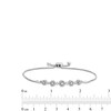 Thumbnail Image 2 of 1/2 CT. T.W. Diamond Frame Five Stone Station Bolo Bracelet in 10K White Gold - 9.5"