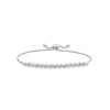 Thumbnail Image 1 of 1/10 CT. T.W. Diamond Cascading Row Bolo Bracelet in Sterling Silver - 9.5"
