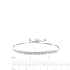 Thumbnail Image 3 of 1/10 CT. T.W. Diamond Cascading Row Bolo Bracelet in Sterling Silver - 9.5"