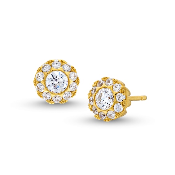 3/4 CT. T.w. Diamond Frame Stud Earrings in 14K Gold