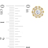 Thumbnail Image 3 of 3/4 CT. T.W. Diamond Frame Stud Earrings in 14K Gold