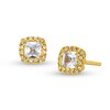 Thumbnail Image 1 of 3/4 CT. T.W. Princess-Cut Diamond Cushion Frame Stud Earrings in 14K Gold