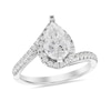 Thumbnail Image 1 of 1-1/4 CT. T.W. Pear-Shaped Diamond Bypass Engagement Ring in 14K White Gold (I/I1)