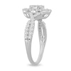 Thumbnail Image 2 of 1/2 CT. T.W. Marquise-Shaped Multi-Diamond Frame Twist Shank Ring in 10K White Gold