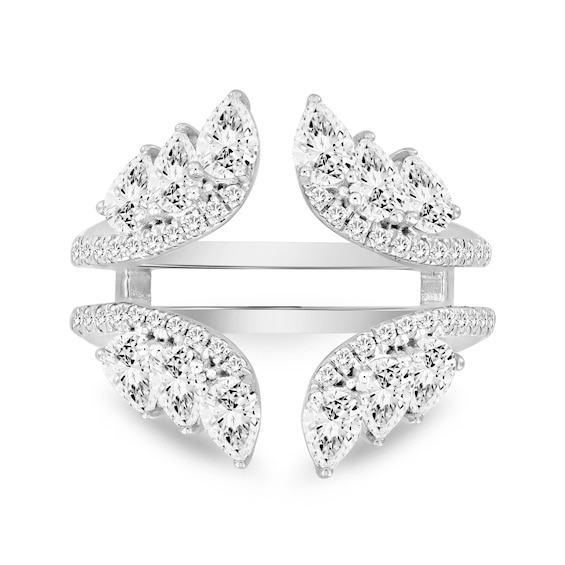 1-1/2 CT. T.w. Pear-Shaped Diamond Open Shank Guard in 14K White Gold