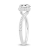 Thumbnail Image 2 of 1-1/4 CT. T.W. Oval Diamond Bypass Engagement Ring in 14K White Gold (I/I1)