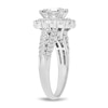 Thumbnail Image 2 of 2 CT. T.W. Emerald-Cut Diamond Frame Multi-Row Engagement Ring in 14K White Gold (I/I1)