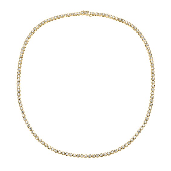 Men's 10 CT. T.w. Certified Lab-Grown Diamond Tennis Necklace in 14K Gold (F/Si2) - 20"