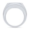 Thumbnail Image 3 of Men's 2 CT. T.W. Certified Lab-Created Diamond Edge Raised Three Stone Ring in 14K White Gold (F/SI2)