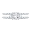 Thumbnail Image 2 of 1-1/5 CT. T.W. Diamond Double Row Open Shank Engagement Ring in 14K White Gold (I/I2)
