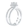 Thumbnail Image 3 of 1-1/5 CT. T.W. Diamond Frame Double Row Open Shank Engagement Ring in 14K White Gold (I/I2)