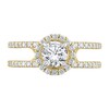 Thumbnail Image 2 of 1-1/5 CT. T.W. Diamond Frame Double Row Open Shank Engagement Ring in 14K Gold (I/I2)