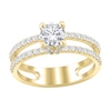 Thumbnail Image 1 of 1-1/5 CT. T.W. Diamond Double Row Open Shank Engagement Ring in 14K Gold (I/I2)