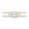 Thumbnail Image 2 of 1-1/5 CT. T.W. Diamond Double Row Open Shank Engagement Ring in 14K Gold (I/I2)