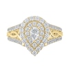 Thumbnail Image 3 of 1-1/6 CT. T.W. Pear-Shaped Diamond Double Frame Twist Shank Ring in 14K Gold