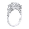 Thumbnail Image 3 of 1-1/2 CT. T.W. Oval Multi-Diamond Frame Three Stone Engagement Ring in 10K White Gold