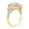 Thumbnail Image 3 of 1-1/2 CT. T.W. Oval Multi-Diamond Frame Three Stone Engagement Ring in 10K Gold