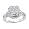Thumbnail Image 1 of 1-1/4 CT. T.W. Emerald Multi-Diamond Frame Engagement Ring in 10K White Gold