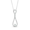 Thumbnail Image 1 of 1-1/4 CT. T.W. Diamond Elongated Teardrop Pendant in 10K White Gold