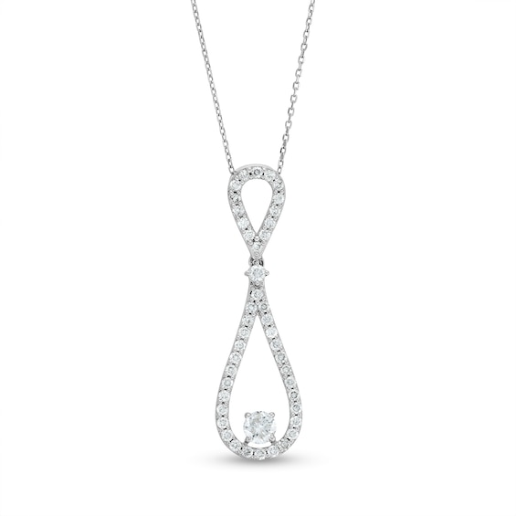 1-1/4 CT. T.w. Diamond Elongated Teardrop Pendant in 10K White Gold