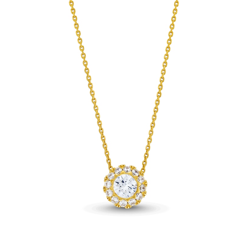 Main Image 1 of 3/4 CT. T.W. Diamond Frame Pendant in 14K Gold