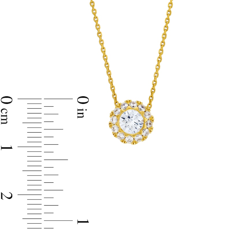 Main Image 3 of 3/4 CT. T.W. Diamond Frame Pendant in 14K Gold