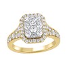 Thumbnail Image 1 of 1-1/4 CT. T.W. Emerald Multi-Diamond Frame Engagement Ring in 10K Gold