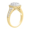 Thumbnail Image 3 of 1-1/4 CT. T.W. Emerald Multi-Diamond Frame Engagement Ring in 10K Gold