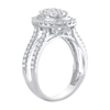Thumbnail Image 3 of 1 CT. T.W. Pear Multi-Diamond Frame Open Shank Engagement Ring in 10K White Gold
