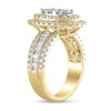 Thumbnail Image 3 of 2-1/2 CT. T.W. Oval Multi-Diamond Double Frame Engagement Ring in 10K Gold