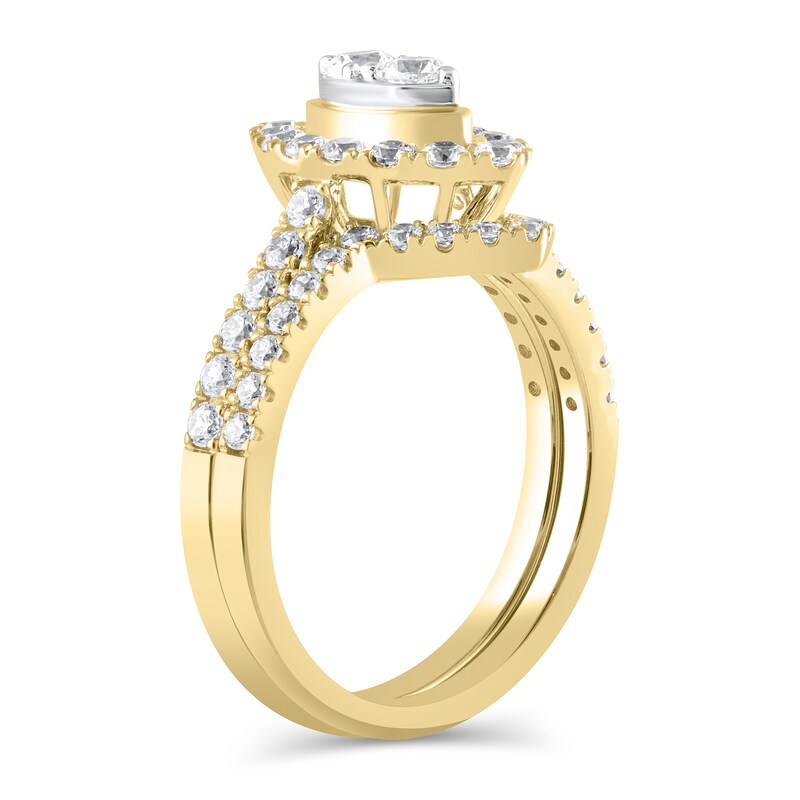 Main Image 3 of 1 CT. T.W. Marquise Multi-Diamond Frame Bridal Set in 10K Gold