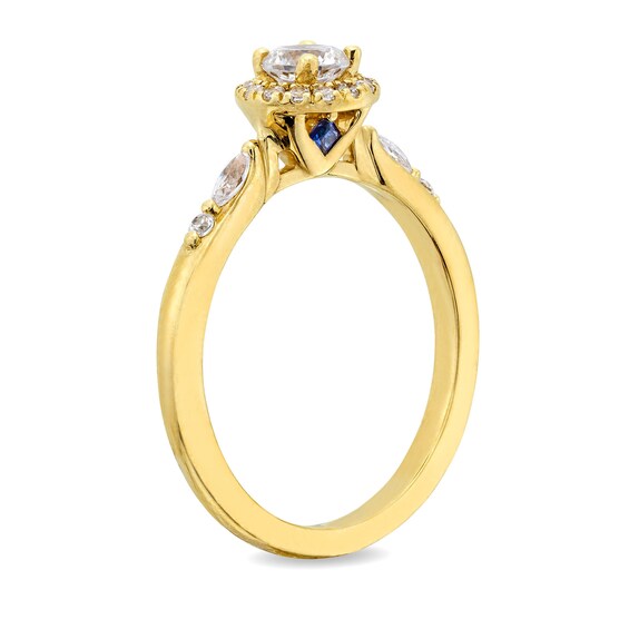 Vera Wang Love Collection 1/2 CT. T.w. Diamond Frame Art Deco Engagement Ring in 14K Gold (I/Si2)