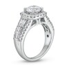 Thumbnail Image 3 of TRUE Lab-Grown Diamonds by Vera Wang Love 2-1/2 CT. T.W. Diamond Cushion Frame Engagement Ring in 14K White Gold