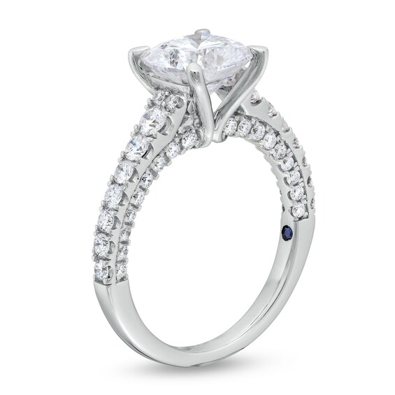 True Lab-Grown Diamonds by Vera Wang Love 2-3/4 CT. T.w. Cushion-Cut Diamond Engagement Ring in 14K White Gold (F/Vs2)