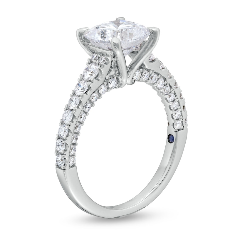 Main Image 3 of TRUE Lab-Grown Diamonds by Vera Wang Love 2-3/4 CT. T.W. Cushion-Cut Diamond Engagement Ring in 14K White Gold (F/VS2)