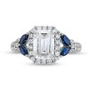 Thumbnail Image 4 of TRUE Lab-Grown Diamonds by Vera Wang Love 2 CT. T.W. Diamond and Sapphire Floral Engagement Ring in 14K White Gold