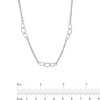 Thumbnail Image 4 of 1/3 CT. T.W. Diamond Oval Interlocking Links Necklace in Sterling Silver