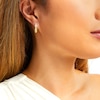 Thumbnail Image 1 of 1 CT. T.W. Diamond Channel-Set Huggie Hoop Earrings in 10K Gold